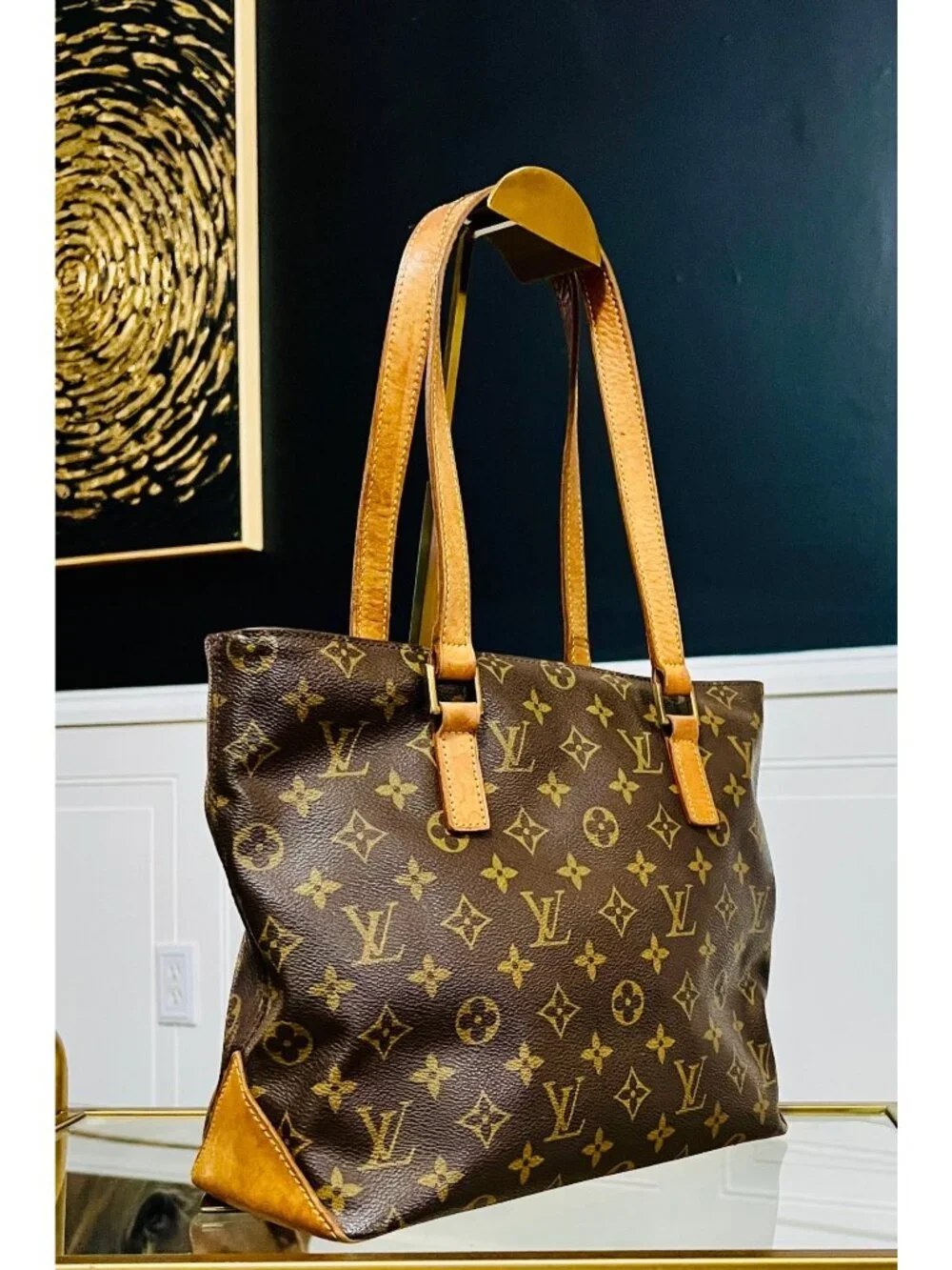 Authenticated!! Louis Vuitton Monogram Cabas Piano Monogram Shoulder Bag